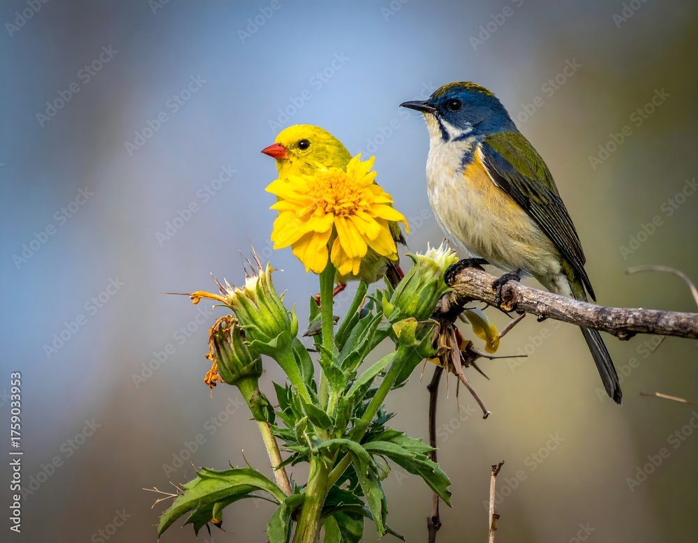 Fototapeta premium robin on a twig