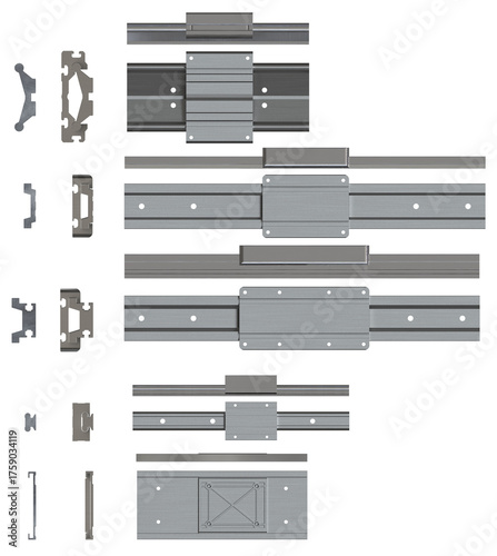 Fototapeta Linear guide components