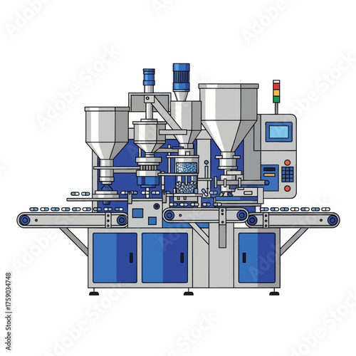 Automated industrial capping machine for bottling and packaging production lines