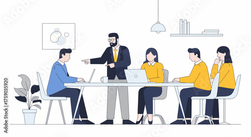 Effective Leadership in a Modern Workplace Inspiring a Team to Success with Focused Guidance