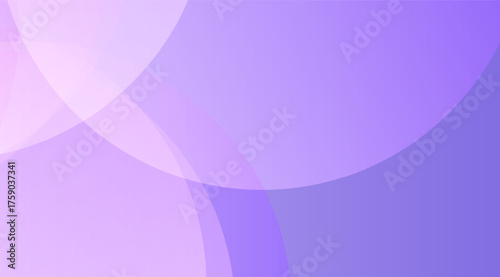 Abstract background features overlapping semi-transparent lavender circles and arcs creating a soft, light purple gradient that suggests movement and a modern aesthetic