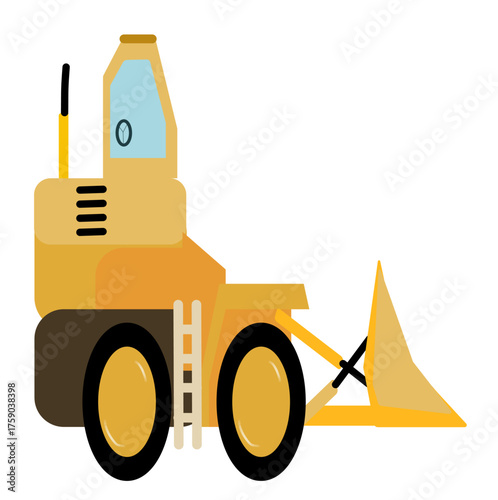 yellow bulldozer excavator