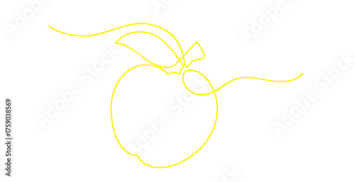 Line art apple