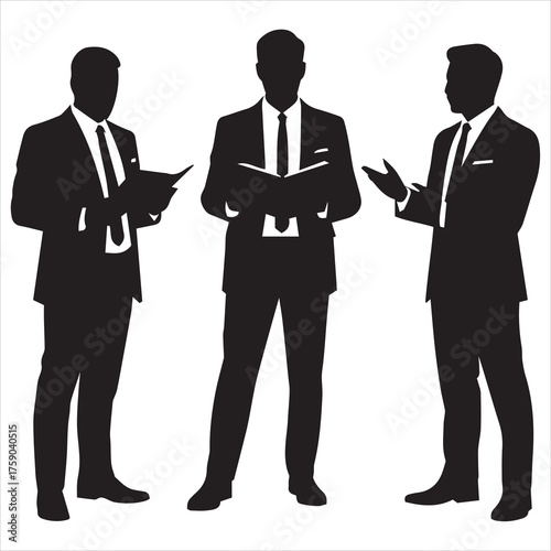 Set of vector avatar profile icon in silhouettes