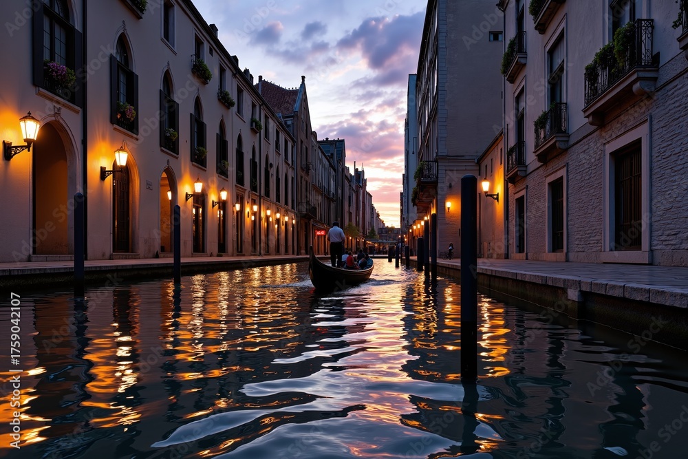Naklejka premium Venice Canal Twilight 