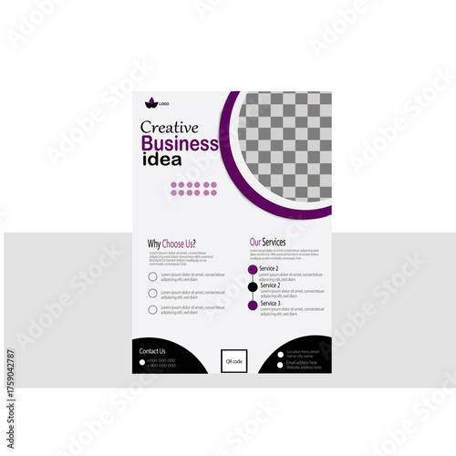 A4 Size Creative Business Company Professional Flyer Vector Design Tamplate