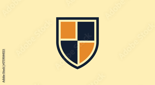 Emblematic shield divided into quarters