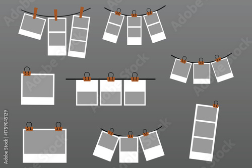 polaroid photo frame collection,hanging photo frame,photobooth frame