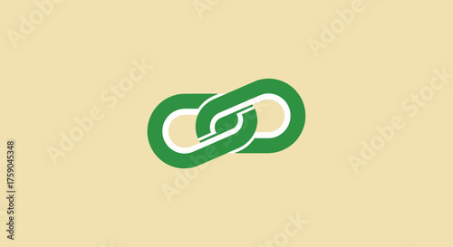 Two interlocked green links