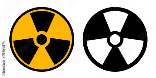 Radiation icon. Hazard symbol vector