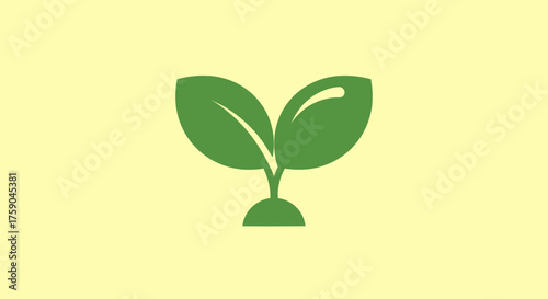 Seedling icon against a yellow background