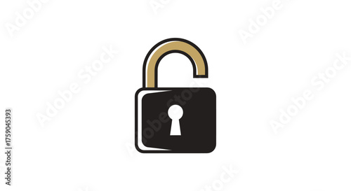 Open padlock