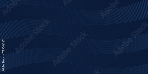 Dark blue background 3D modern wave curve abstract presentation background. Luxury paper cut background.