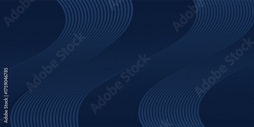 Dark blue background 3D modern wave curve abstract presentation background. Luxury paper cut background. vector Eps 10