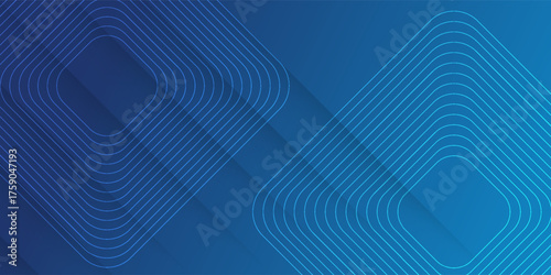 Bright blue dynamic abstract vector background with diagonal lines. 3d cover of business presentation banner for sale event night party. Fast moving soft circle wave line stripe decoration