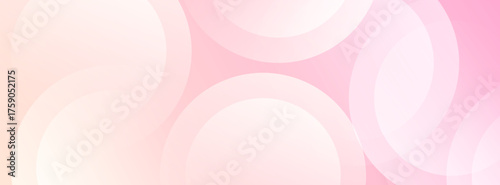 Circular Softness Ethereal Pink Gradient Banner Background for Gentle Designs