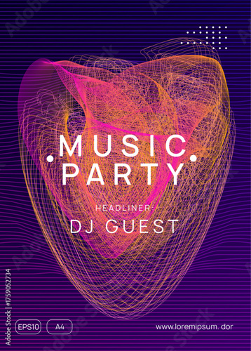 Discotheque Background. Sound Electro Element. Music Design. Green Dj Set. Concert Cover. Violet Night Club Flyer. Soundwave Beat Invitation. Blue Discotheque Background