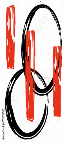 red grunge font