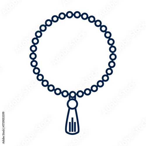 Islamic rosary vector illustration icon design trendy