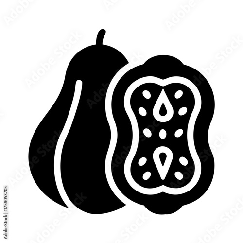 Illustration of a winter melon, a nutritious and delicious ingredient for cooking