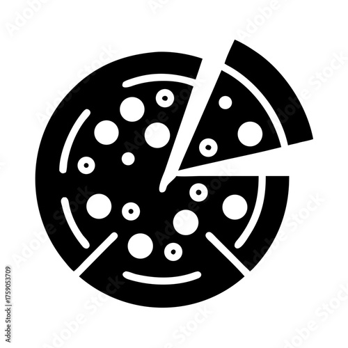 Illustration of a pizza, a delicious and popular dish for sharing with friends