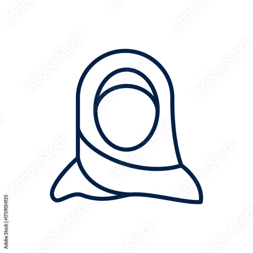 Hijab vector illustration icon design trendy