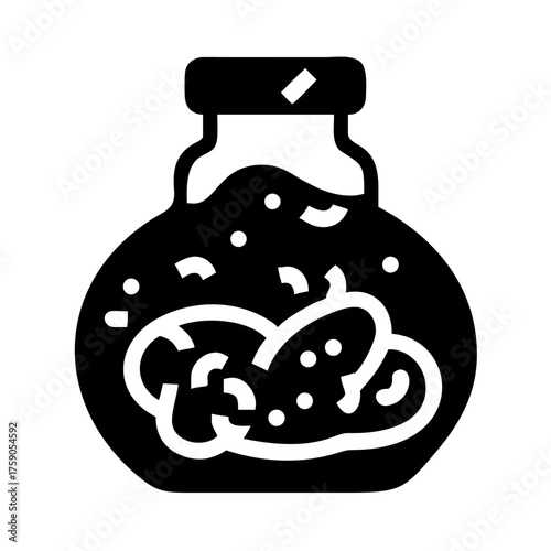 Illustration of a jar of pickled cucumbers delicious and healthy snack