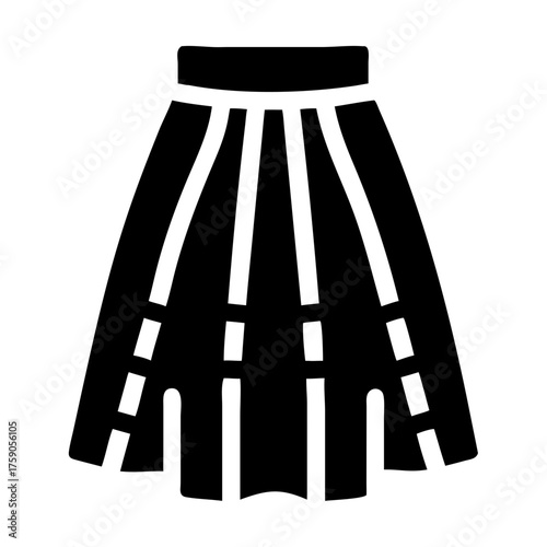 Vector art of stylish skirt icon, a versatile piece of clothing for any wardrobe