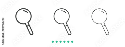 Magnifying glass icon. Thin line icon vector