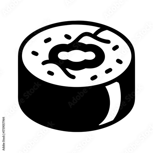 Vector art of a delectable sushi roll, a culinary delight showcasing japanese cuisine and culinary artistry