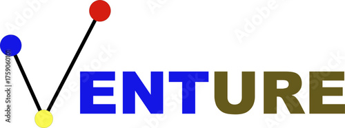 business target concept , venture logo