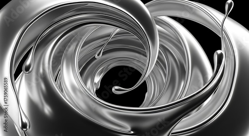 Whirlwind of liquid metal, a reflective and fluidic vortex creation