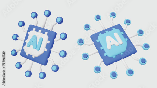 Stylized collection of tech pictograms representing the core of computing, machine learning, and digital transformation concepts.