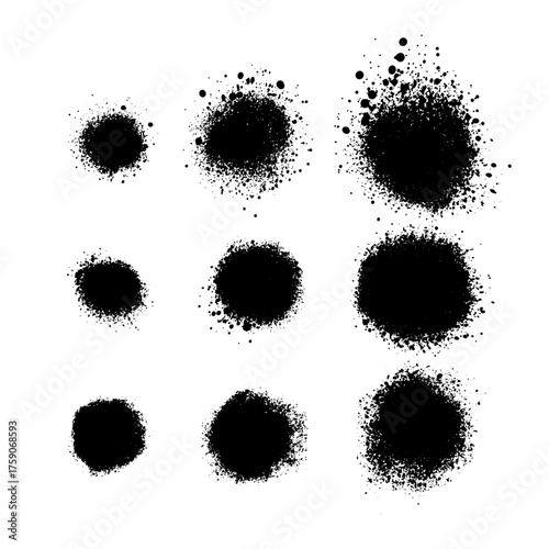Spray brush grunge black is suitable for rough graffiti or art projects. Brush vector eps