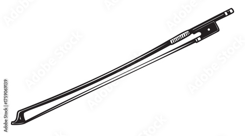 Black outline icon of a single windshield wiper blade, showing detailed connectors and a sleek aerodynamic design for effective water clearance.