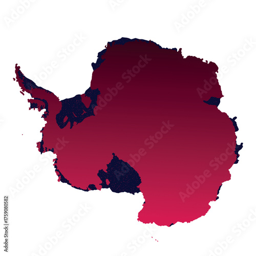 Map of Antarctica, sign silhouette. World Map Globe. Vector Illustration isolated on transparent background. Antarctic continent.