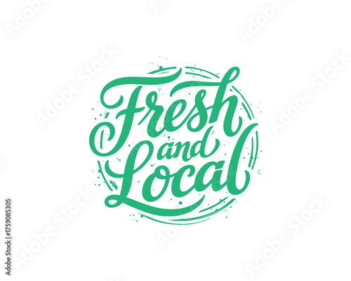 Fresh and Local Lettering Design for Produce Market Promotion