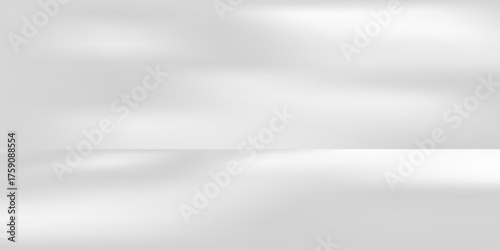 Empty palm shadow white color texture pattern cement wall white background. presentation and branding products, room studio empty space. 3d render