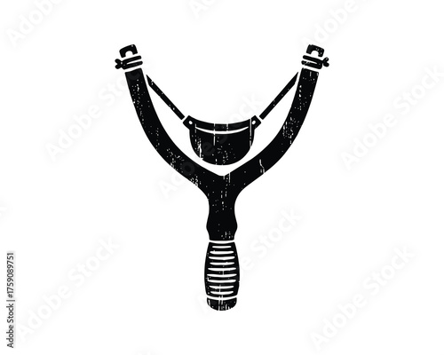 Slingshot Wood Toy Childhood Fun Weapon Illustration