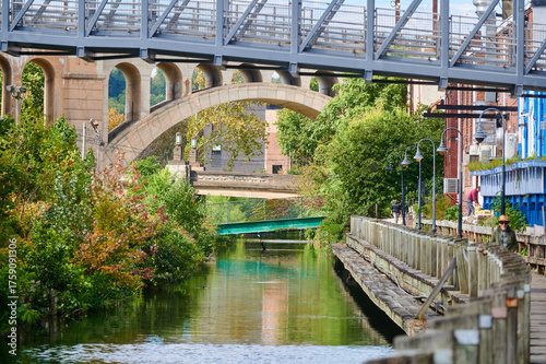 Manayunk Canal in Philadelphia taken in fall of 2025 near Main street