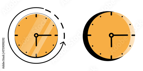 Time Management and Speed Concept with Clocks,Concept of Punctuality, Deadline, and Speed
