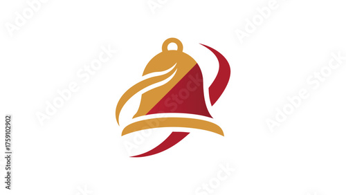 christmas bells isolated on white background vector icon logo symbol 
