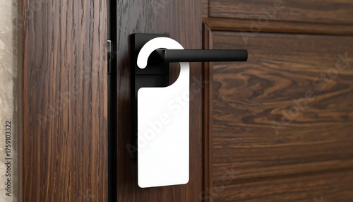 Wallpaper Mural ホテルのドアノブとドアハンガーが作るシックで洗練されたデザイン構図 Torontodigital.ca