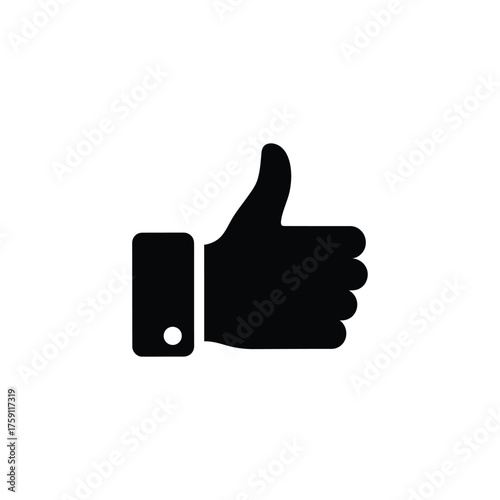 Thumbs up icon symbolizing success and a positive outcome a simple hand gesture for agreement and expressing satisfaction with a good job or choice