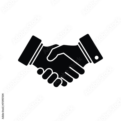 Handshake icon symbolizing a business deal partnership agreement and successful cooperation a gesture of greeting and professional contract closing