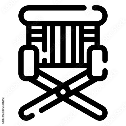 Camping chair icon