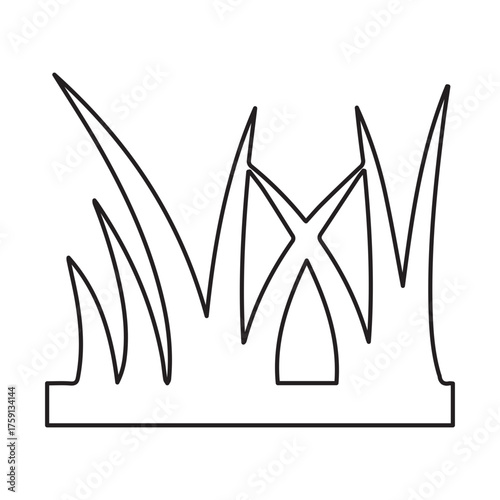 Minimalist Grass Symbol