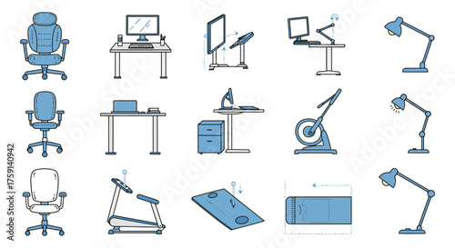ergonomic workspace setup promoting wellness and active working at a stand desk treadmill desk balance board and fitness equipment for health