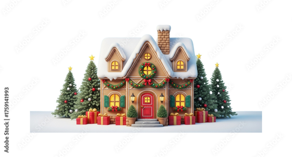 Fototapeta premium christmas tree with gifts