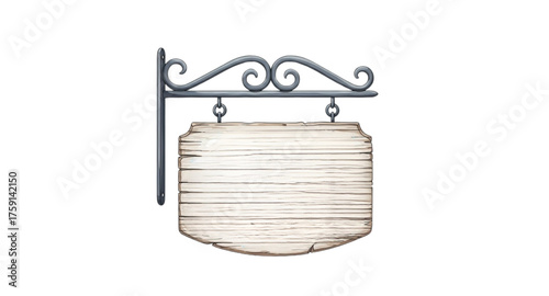 wooden signboard hanging on a rope